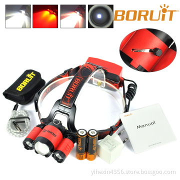High Powerful Red Light CREE LED Headlamp / Zoom Headlight for Hunting